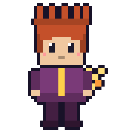 メタ破壊の革命家型のドット絵キャラクター