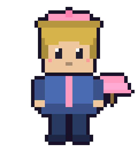 陽だまりの宮廷官型のドット絵キャラクター