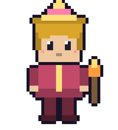 祝祭の先陣役型のドット絵キャラクター