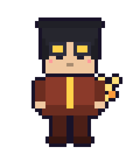 電撃アサルト型のドット絵キャラクター