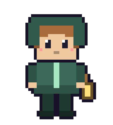 夢見る巡礼者型のドット絵キャラクター
