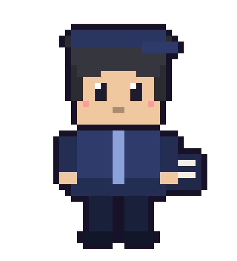鉄壁の記録官型のドット絵キャラクター