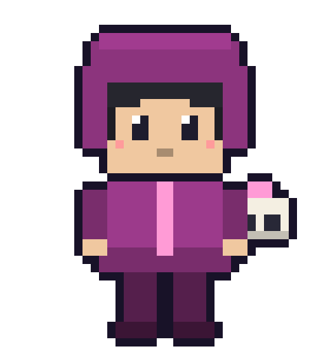 心理戦のドット絵キャラクター