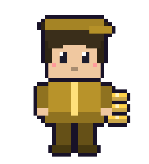 リソース管理のドット絵キャラクター